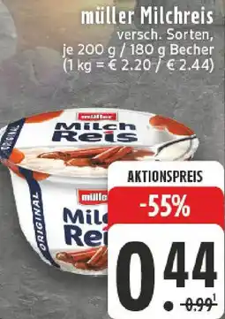Edeka müller Milchreis Angebot