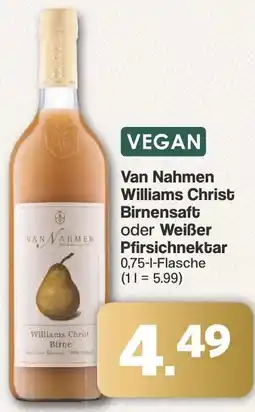 Famila Nord West Van Nahmen Williams Christ Birnensaft oder Weißer Pfirsichnektar Angebot