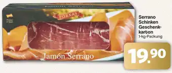 Famila Nord West Serrano Schinken Geschenkkarton Angebot