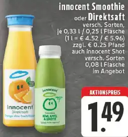 Edeka innocent Smoothie oder Direktsaft Angebot