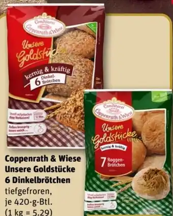 REWE Coppenrath & Wiese Unsere Goldstücke 6 Dinkelbrötchen Angebot