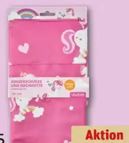 REWE Vivess Kinderschürze und Mütze Einhorn Angebot