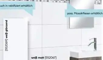 Hellweg Wandfliese White Matt Angebot