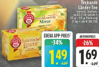 Edeka Teekanne Länder-Tee Angebot