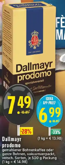 Edeka Dallmayr prodomo Angebot