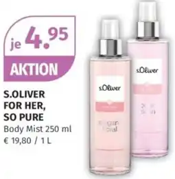 Müller S.OLIVER FOR HER, SO PURE Body Mist Angebot