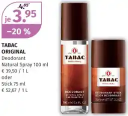 Müller TABAC ORIGINAL Deodorant Natural Spray Angebot