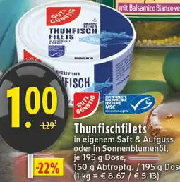 Edeka Gut & Günstig Thunfischfilets Angebot