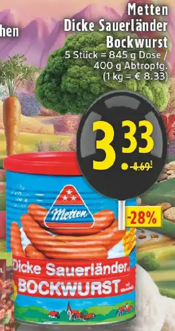 Edeka Metten Dicke Sauerländer Bockwurst Angebot