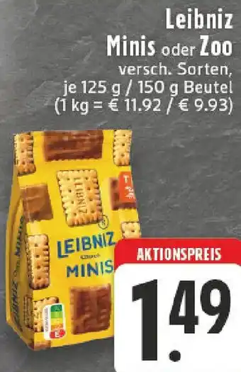 Edeka Leibniz Minis oder Zoo Angebot