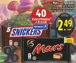 Edeka Mars oder Snickers Angebot