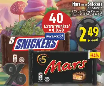 Edeka Mars oder Snickers Angebot