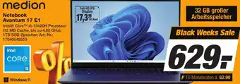 Expert Technomarkt Medion Notebook Avantum 17 E1 Angebot
