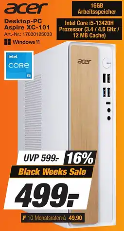 Expert Technomarkt acer Desktop-PC Aspire XC-101 Angebot