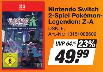 Expert Technomarkt Nintendo Switch 2-Spiel Pokémon Legenden: Z-A Angebot