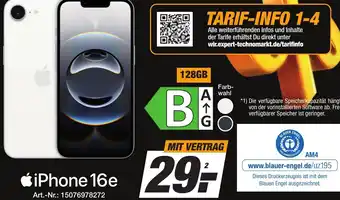 Expert Technomarkt iPhone 16e Angebot