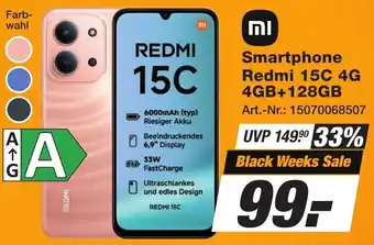 Expert Technomarkt Smartphone Redmi 15C 4G 4GB+128GB Angebot