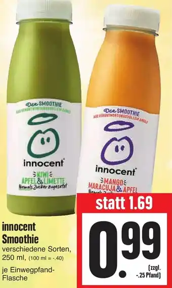 EDEKA Hahner Innocent Smoothie 250 ml Angebot