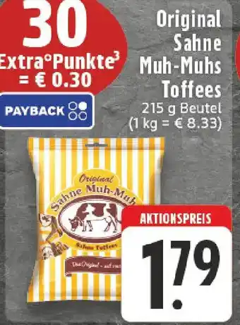 Edeka Original Sahne Muh-Muhs Toffees Angebot