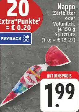 Edeka Nappo Zartbitter oder Vollmilch Angebot