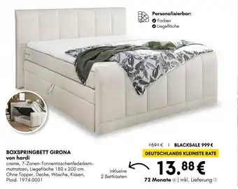 Hardeck Boxspringbett girona von hardi Angebot