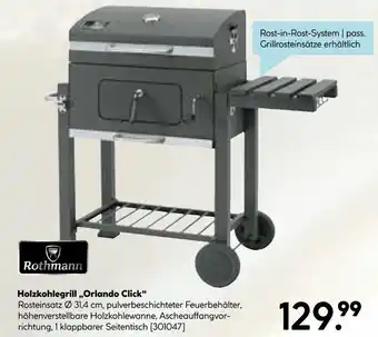 Hellweg Rothmann holzkohlegrill orlando click Angebot