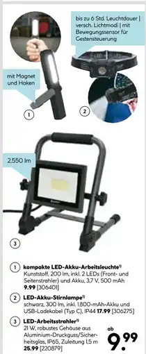 Hellweg Kompakte led-akku-arbeitsleuchte Angebot