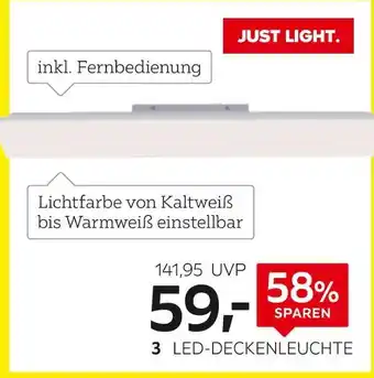 XXXLutz Just light led-deckenleuchte „canvas“ Angebot