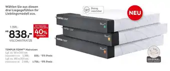 XXXLutz Tempur form matratzen Angebot