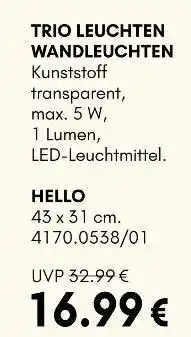 Hardeck Trio leuchten wandleuchten hello Angebot