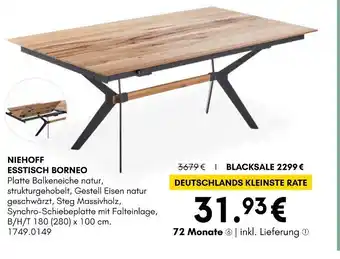 Hardeck Niehoff esstisch borneo Angebot