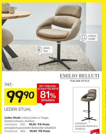 XXXLutz Emilio belluti italian style leder-stuhl Angebot