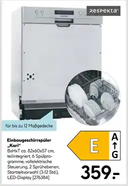 Hellweg Respekta einbaugeschirrspüler „kari“ Angebot