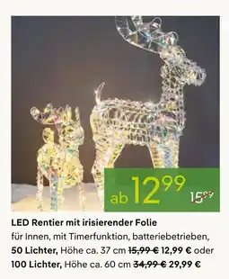 Pflanzen Kölle Led rentier mit irisierender folie Angebot