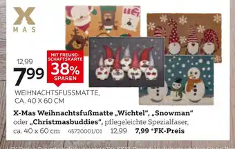 XXXLutz X-mas weihnachtsfußmatte „wichtel“, „snowman“ oder „christmasbuddies“ Angebot