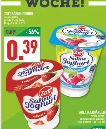 Marktkauf Zott sahnejoghurt mild erdbeere Angebot