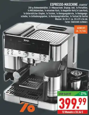 Marktkauf Ninja espresso-maschine es601eu Angebot