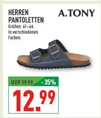 Marktkauf A.tony herren pantoletten Angebot