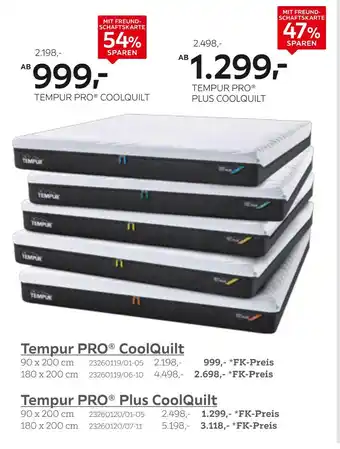 XXXLutz Tempur pro coolquilt Angebot