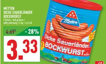 Marktkauf Metten dicke sauerländer bockwurst Angebot