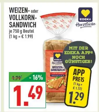 Marktkauf Edeka weizen-sandwich Angebot