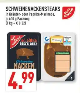 Marktkauf Gut & günstig schweinenackensteaks Angebot