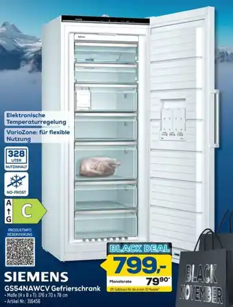 Euronics Berlet SIEMENS GS54NAWCV Gefrierschrank Angebot
