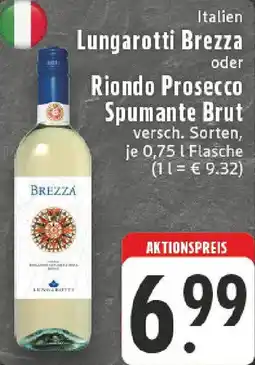 Edeka Lungarotti Brezza oder Riondo Prosecco Spumante Brut Angebot