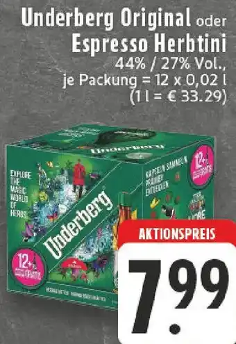 Edeka Underberg Original oder Espresso Herbtini Angebot