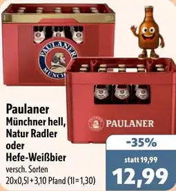 Aktiv Irma Paulaner Münchner hell, Natur Radler oder Hefe-Weißbier Angebot