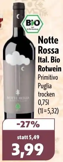 Aktiv Irma Notte Rossa Ital. Bio Rotwein Angebot