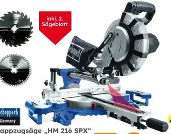 Globus Baumarkt Scheppach Kapp-Zugsäge HM216SPX Angebot