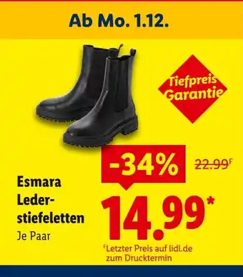 Lidl Esmara lederstiefeletten Angebot