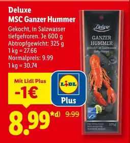 Lidl Deluxe msc ganzer hummer Angebot